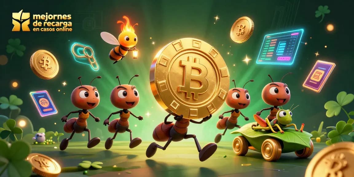 Descubre los mejores bonos de recarga en casinos online con un equipo dinámico de personajes animados.