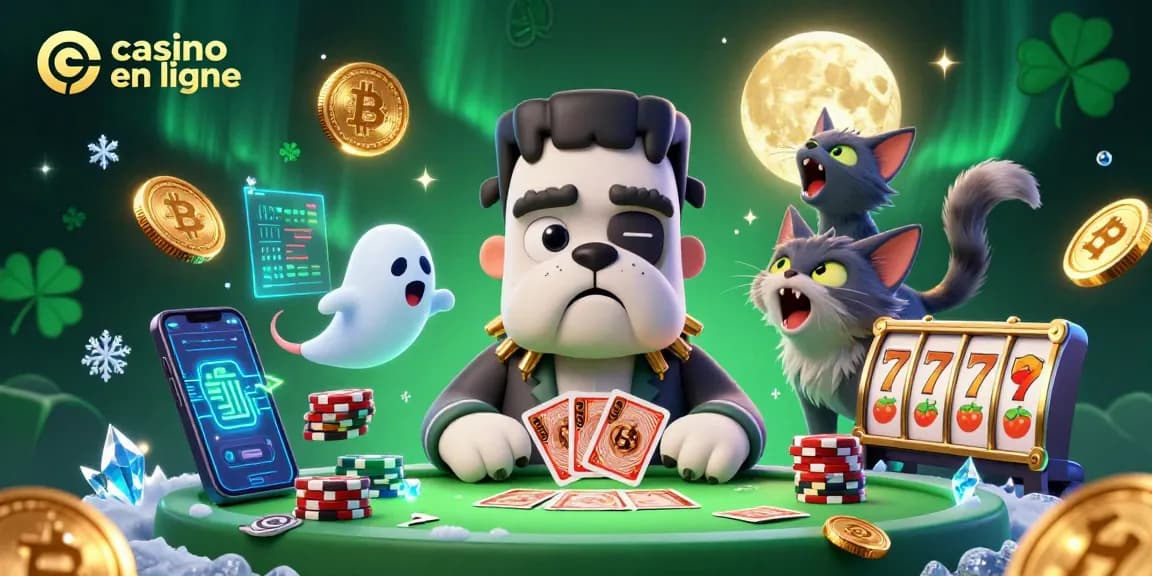 Jouez au casino en ligne avec un bulldog Frankenstein et des éléments de jeu fascinants.