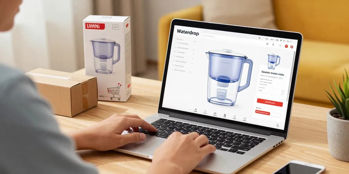 Waterdrop ED01B Electric Water Filter Pitcher showcased in a product review, perfect for online shopping and best deals.