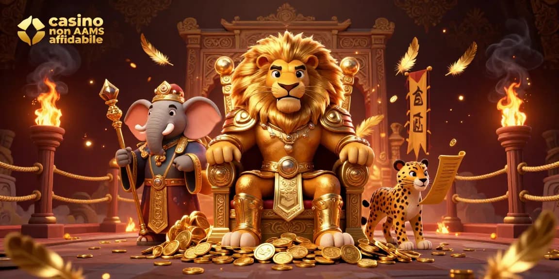 Gioca nei migliori casino non AAMS affidabili, vivi emozioni forti con il leone re e i suoi alleati.