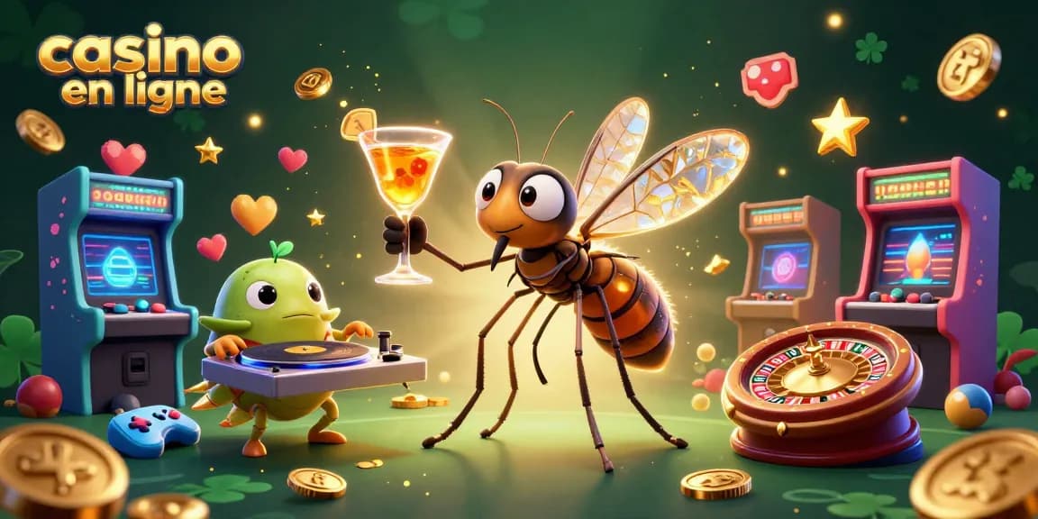 Le casino en ligne animé par un moustique mascotte vibrant, DJ trilobite et roulette ammonite.