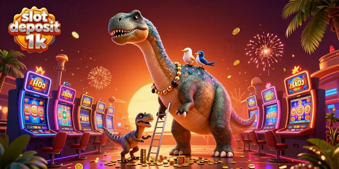 Experience thrilling wins at slot deposit 1k with vibrant characters and dynamic casino elements.