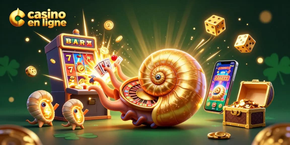 Animé autour d'un casino en ligne, un nautilus géant mêlant roulette et cartes.