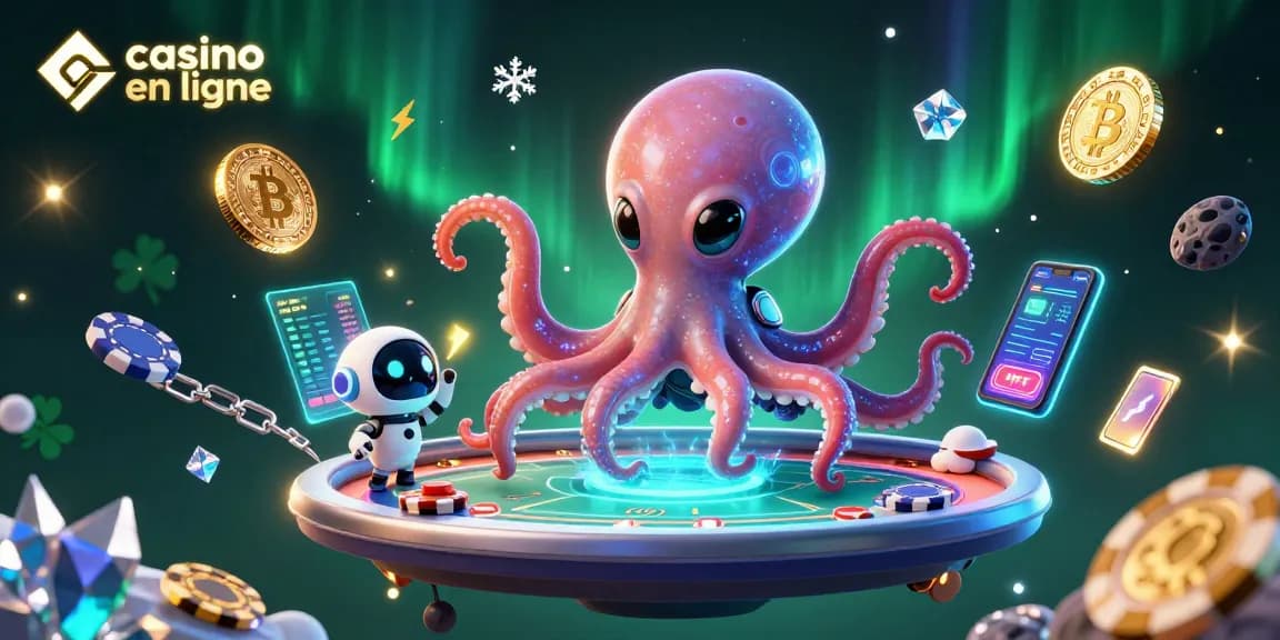 Obtenez des gains en jouant à des jeux de casino en ligne avec un octopus extraterrestre.
