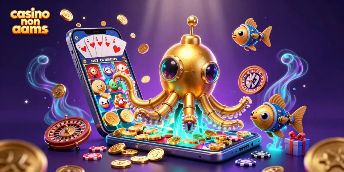 Gioca ai casinò non AAMS immerso in un'atmosfera vibrante con il kraken e simboli vincenti.