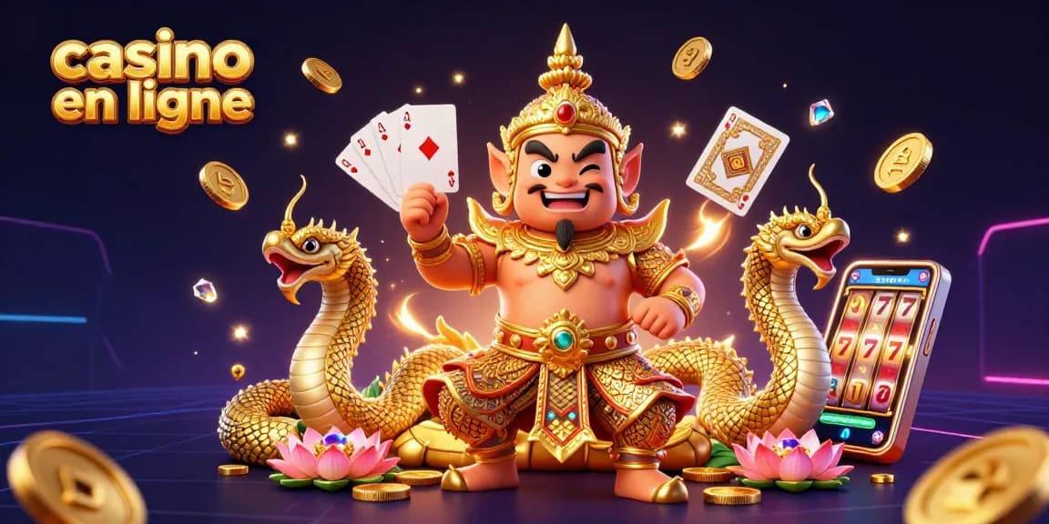 Jouez à casino en ligne avec des gardiens thaïs et des serpents Naga scintillants.