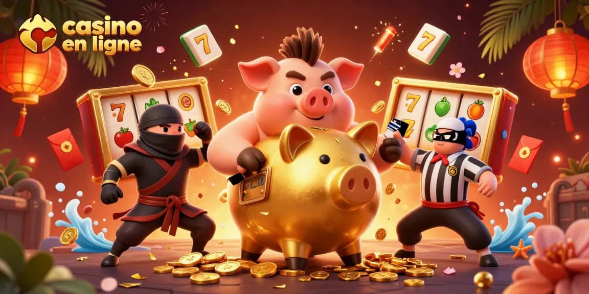 Visualisez du fun au casino en ligne avec des personnages captivants et des éléments colorés.
