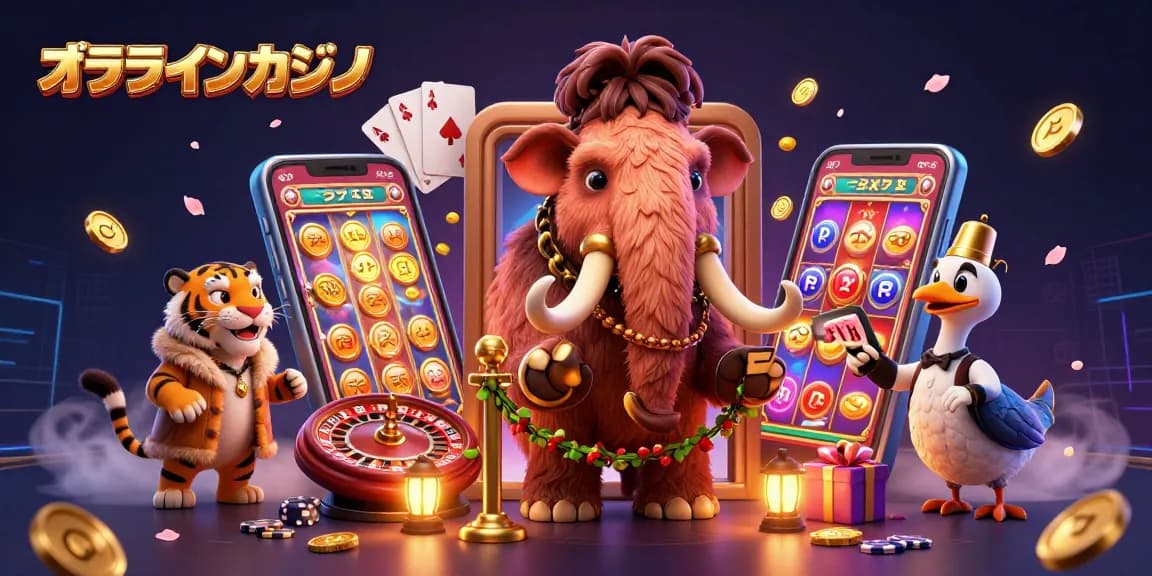 オンラインカジノで魅力的なゲームを楽しむために、ユニークなキャラクターが登場するカジノシーン