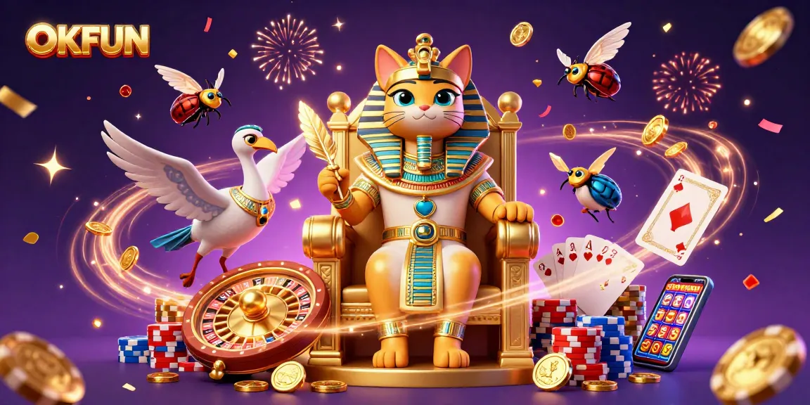 Experience thrilling gaming at OKFUN with vibrant slots, memorable characters, and golden treasures.