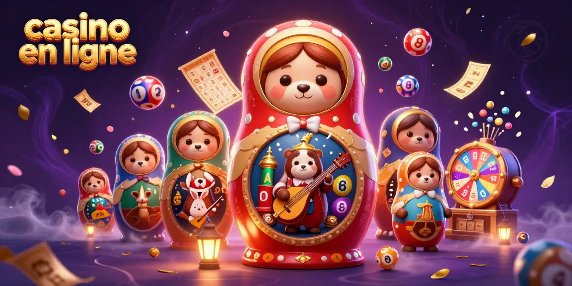 Plongez dans l'univers du casino en ligne avec cette illustration de jeux animés et personnages captivants.