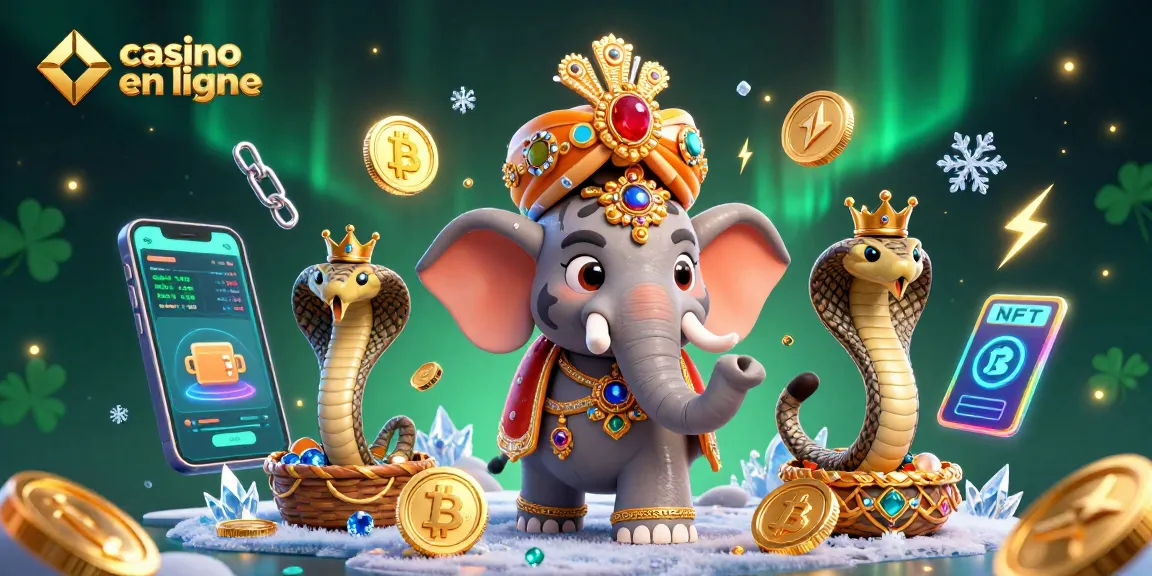 Jouez dans un casino en ligne captivant avec un éléphant et un tigre.
