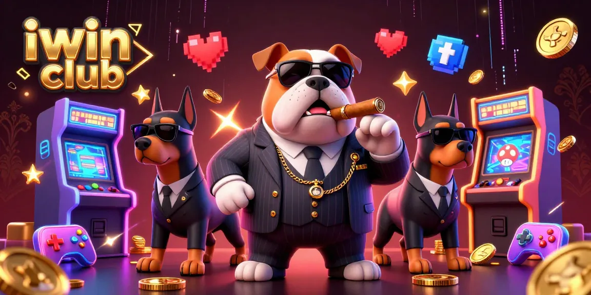 Experience exciting gameplay with iwin club's thrilling 3D cartoon casino illustration.