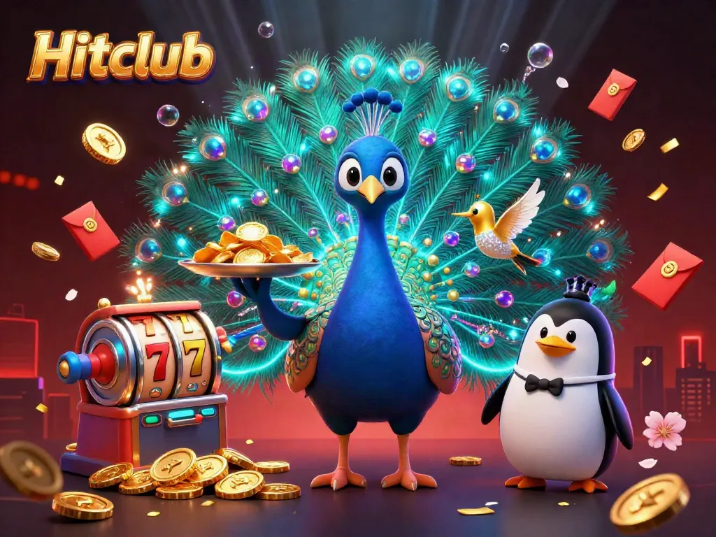 Experience the excitement of Hitclub with vibrant characters and dynamic casino elements lighting up the scene.