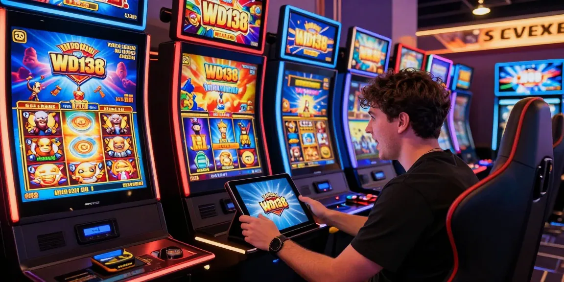Player using WD138 online platform to enjoy diverse slot games with vibrant graphics and engaging themes.