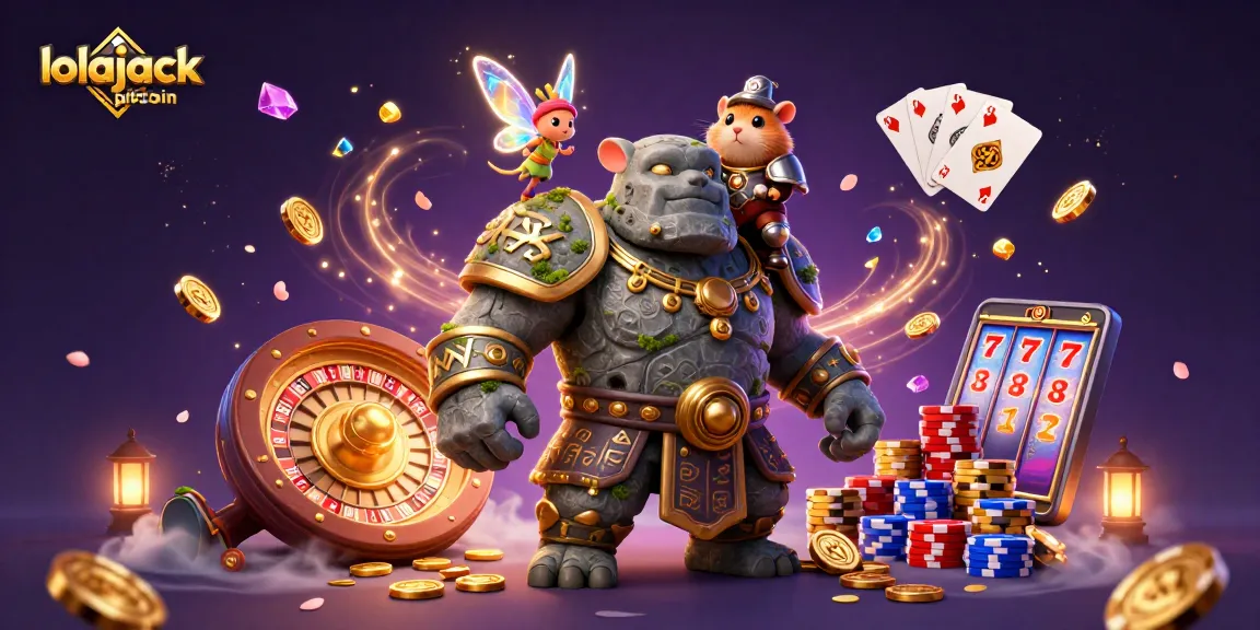 Experience winning magic with lolajack bitcoin in a vibrant casino scene full of excitement.