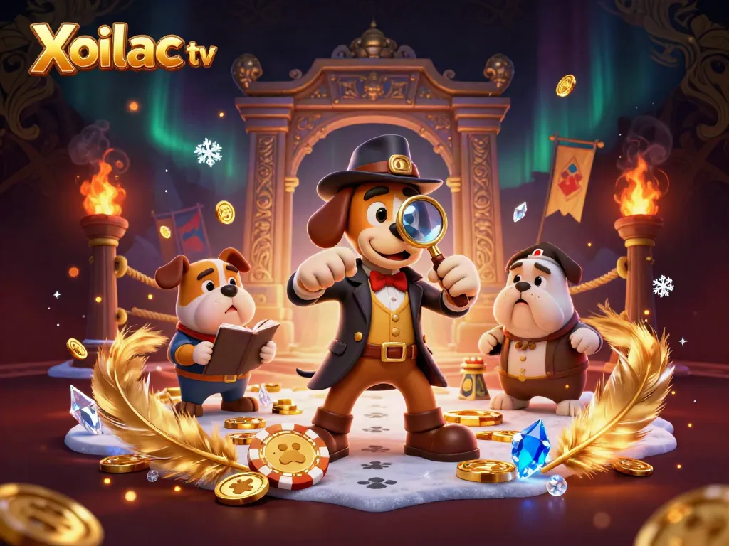 Engage in thrilling betting action with Xoilac tv and ace characters in a vibrant casino scene.