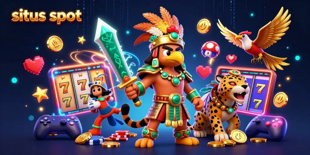 Experience exciting play at situs slot with immersive slot features, colorful reels, and energetic characters.