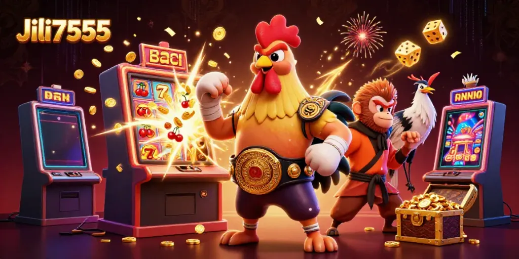 Experience thrilling action at Jili7555 with 3D characters and exciting casino elements.