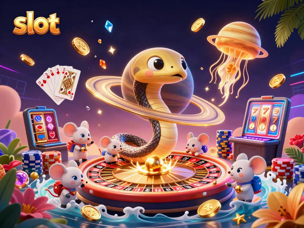 Spin on thrilling slot experiences as lucky mice bet on Saturn’s roulette rings surrounded by sparkling gems.