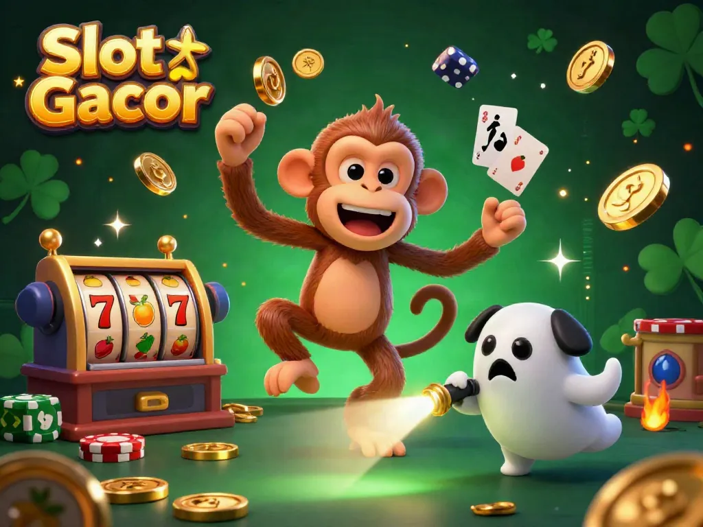 Slot Gacor menghadirkan suasana kasino yang menarik dengan karakter hantu dan anjing pemburu yang lucu.