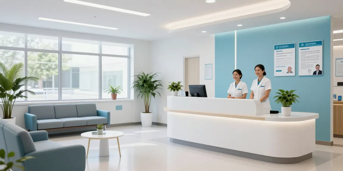 "Fixing ACA application mistakes in a welcoming healthcare setting, emphasizing medical services and patient care in a modern clinic."
