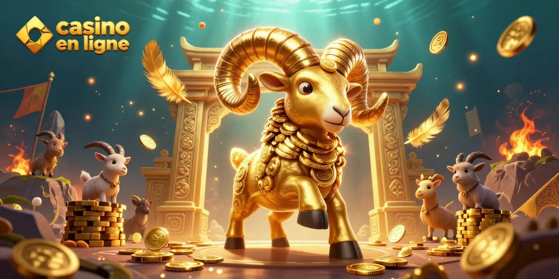 Découvrez l'univers captivant du casino en ligne avec un impressionnant bélier d'or en pleine action.