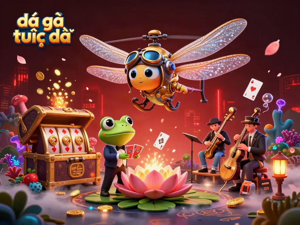 Experience thrilling đá gà trực tiếp action with vibrant characters and dynamic casino elements.
