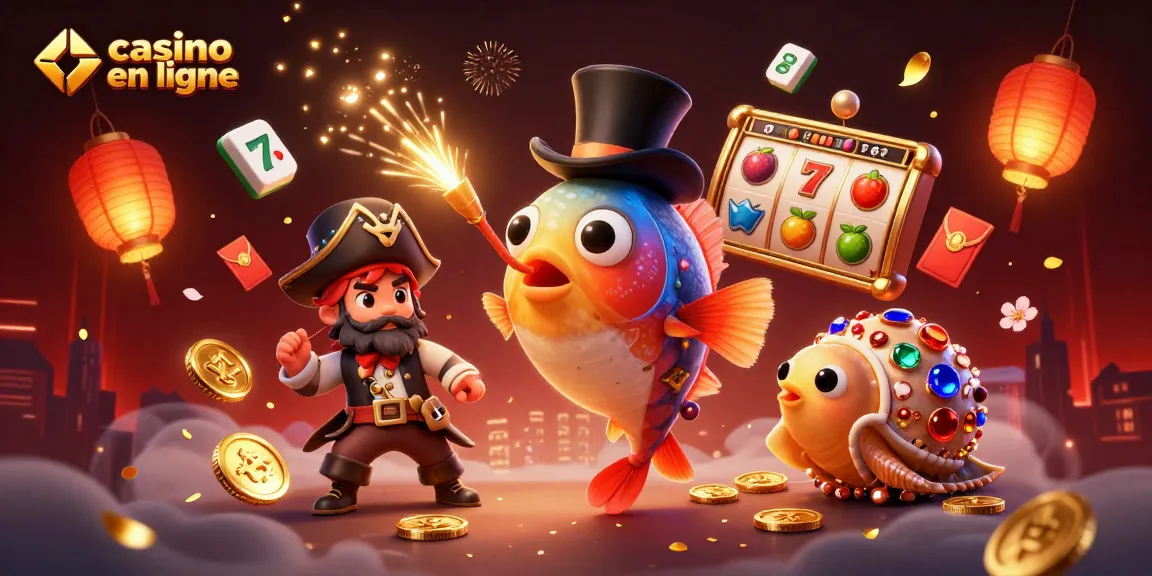 Casino en ligne : anglerfish, crevette et escargot illustrent le jeu d'argent.