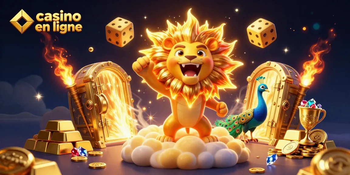 Jouez à un casino en ligne avec des motifs dorés, des jeux dynamiques, et la chance aux dés.