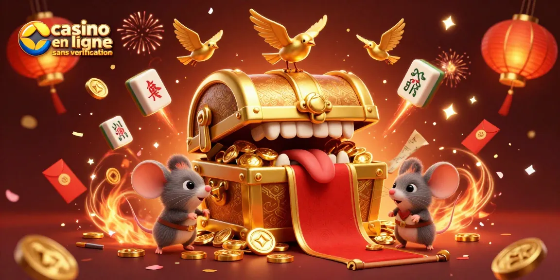 Jouer dans un casino en ligne sans vérification avec des opportunités de gains, ambiance festive et couleurs vibrantes.
