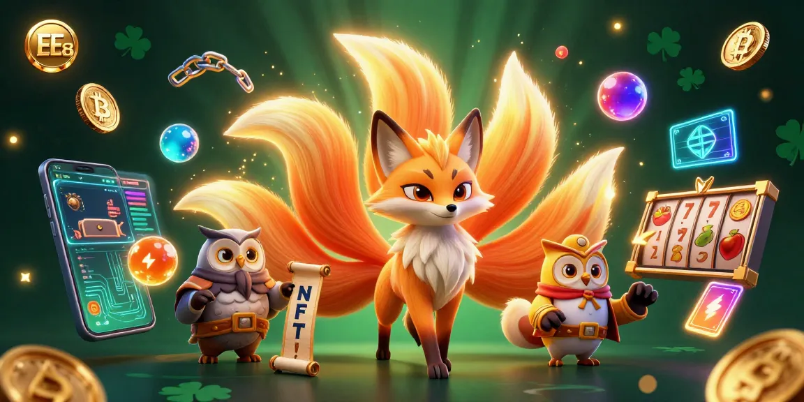 Engage with EE88's lively slot game scene showcasing a vibrant nine-tailed fox spirit amidst colorful spirit orbs.
