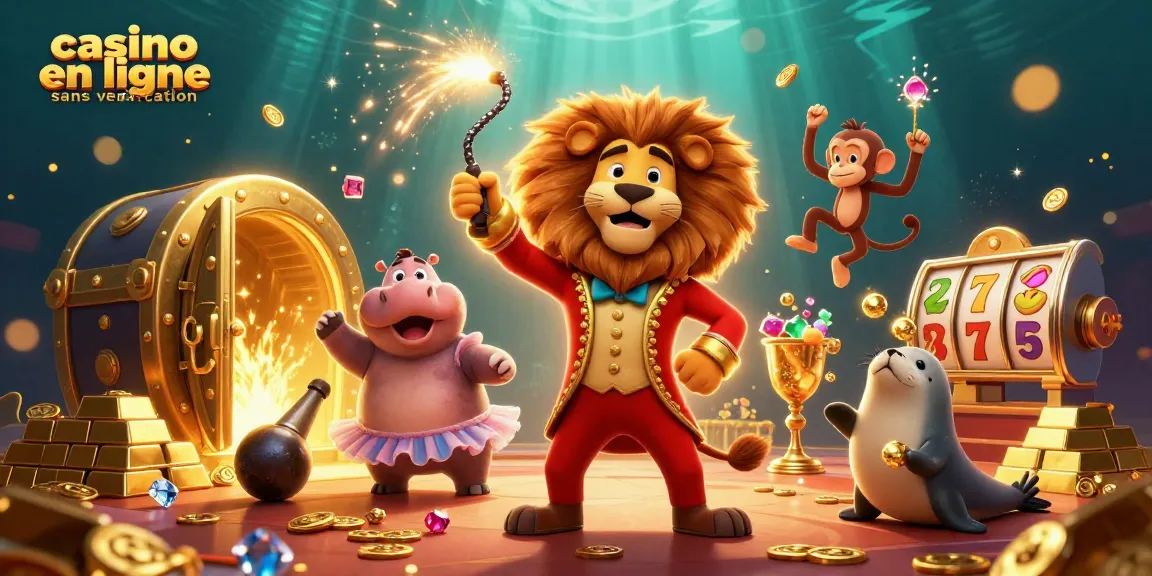Jouez au casino en ligne sans vérification avec un lion maestro, un hippopotame et un singe brillants