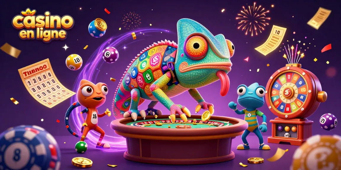 Profitez de l'excitation des jeux de casino en ligne avec cette scène animée captivante.