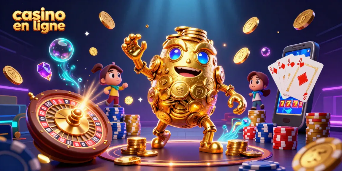 Plonger dans l'univers du casino en ligne avec un golem en or et des éléments de jeu dynamiques.