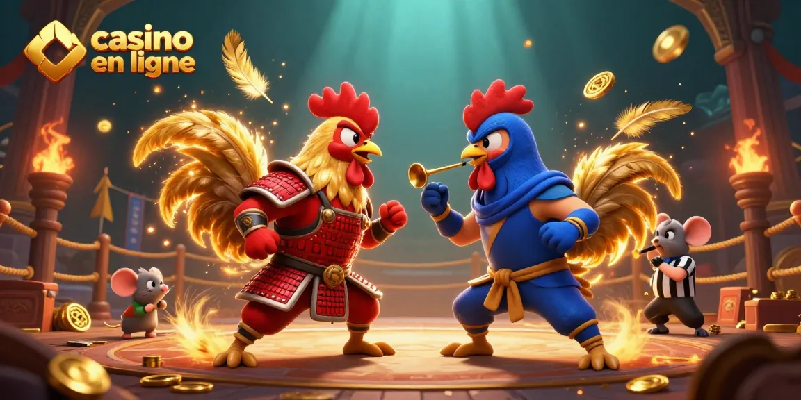 Dans ce combat captivant de combats de coqs, "casino en ligne" émerge comme grand gagnant parmi les symboles dorés et les effets dramatiques.