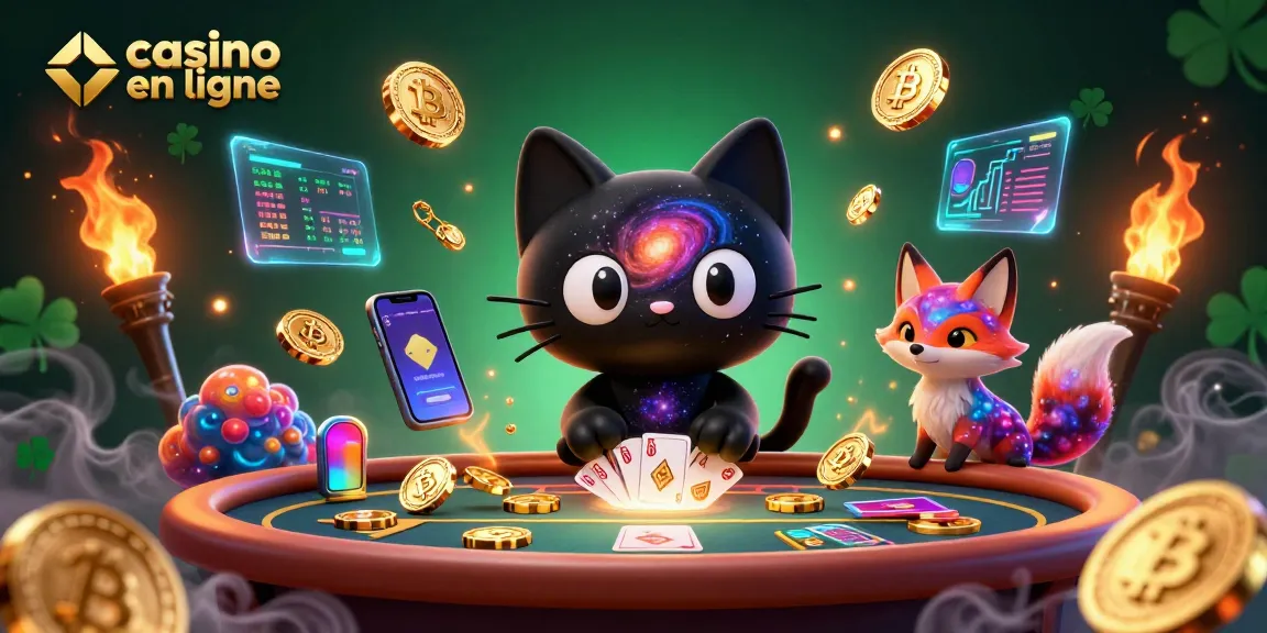 Apprenez les stratégies gagnantes au casino en ligne avec des personnages cosmiques et des éléments de jeu numériques.